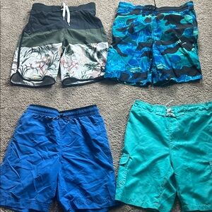 Teal Men's Swim Shorts with Logo